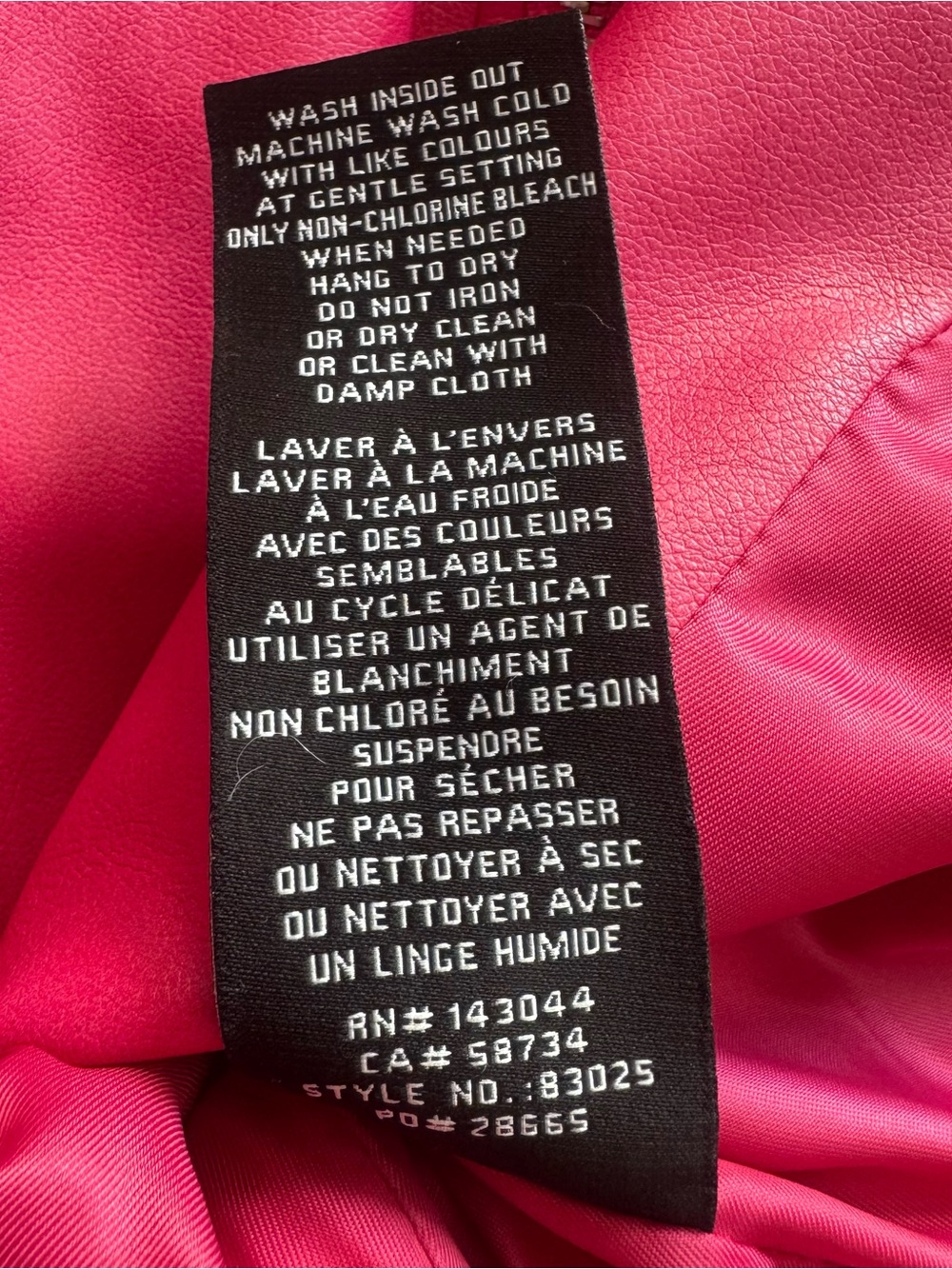 NWT 7 For All Mankind Women’s Pink Cropped Biker Moto Full Zip Jacket Size XS - Picture 8 of 8